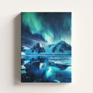 Tablou Canvas Aurora Boreală deasupra Ghețarilor