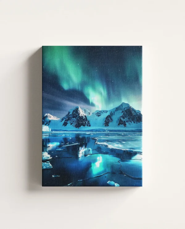 Tablou Canvas Aurora Boreală deasupra Ghețarilor