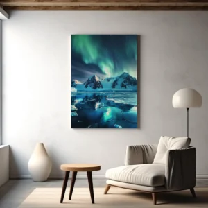 Tablou Canvas Aurora Boreală deasupra Ghețarilor - Detaliu Tablou Canvas nr. 21401