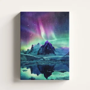 Tablou Canvas Vârf Glaciar Sub Nuanțe de Ametist