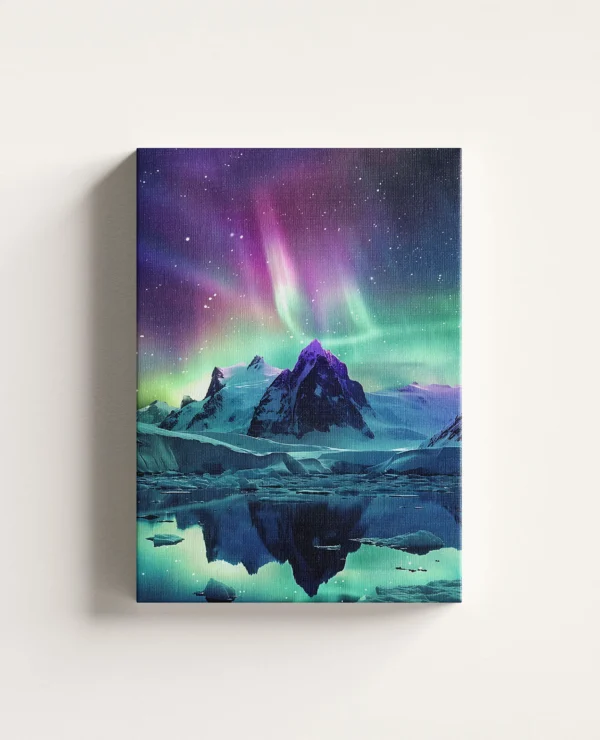 Tablou Canvas Vârf Glaciar Sub Nuanțe de Ametist