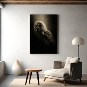 Tablou Canvas Bufniță Gri - Detaliu Tablou Canvas nr. 26933