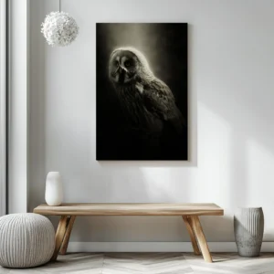 Tablou Canvas Bufniță Gri - Detaliu Tablou Canvas nr. 26932