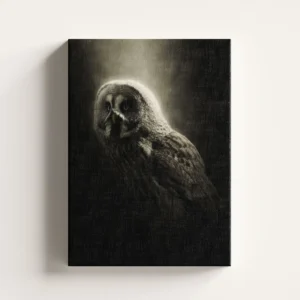 Tablou Canvas Bufniță Gri