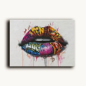 Tablou Canvas Sărut Urban Graffiti - Detaliu Tablou Canvas nr. 28849