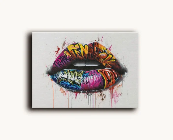 Tablou Canvas Sărut Urban Graffiti - Detaliu Tablou Canvas nr. 28849