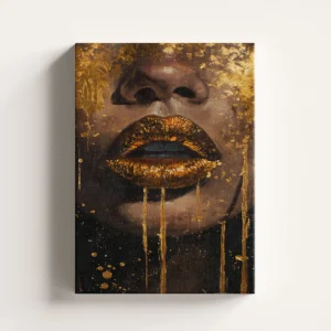 buze-vertical.webp Tablou Canvas Sărutul Midas de Aur