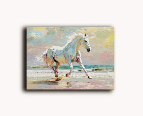 Tablou Canvas Galop pe Plajă - Detaliu Tablou Canvas nr. 26826