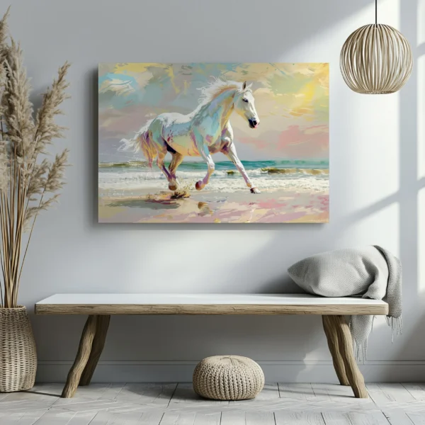 Tablou Canvas Galop pe Plajă - Detaliu Tablou Canvas nr. 26828