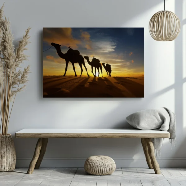 Tablou Canvas Caravană cu Cămile - Detaliu Tablou Canvas nr. 28486