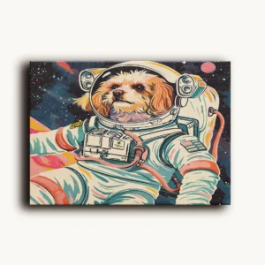 Tablou Canvas Câine Astronaut - Detaliu Tablou Canvas nr. 20758