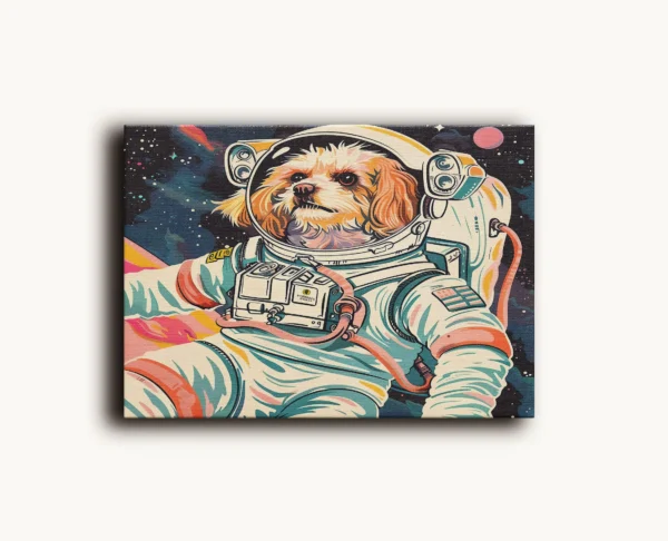 Tablou Canvas Câine Astronaut - Detaliu Tablou Canvas nr. 20758