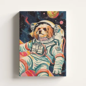 Tablou Canvas Câine Astronaut
