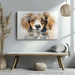 Tablou Canvas Portret Cățel Cavalier - Detaliu Tablou Canvas nr. 27200