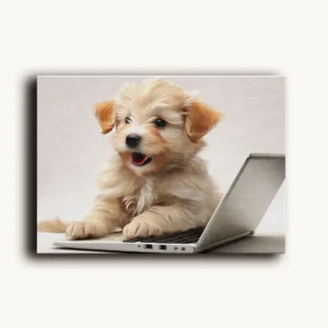 Tablou Canvas Cățelușul Programator - Detaliu Tablou Canvas nr. 27397