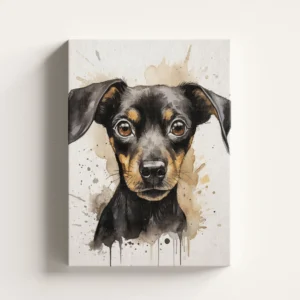 Tablou Canvas Portret Cățel Pinscher