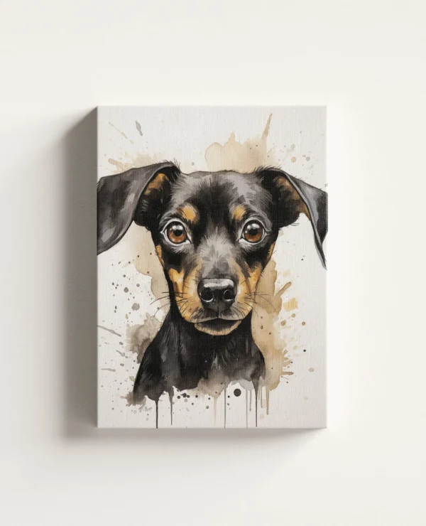 Tablou Canvas Portret Cățel Pinscher