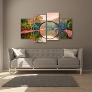 Tablou Canvas 4 Piese - Cercul Magic al Toamnei - Detaliu Tablou Canvas nr. 31492