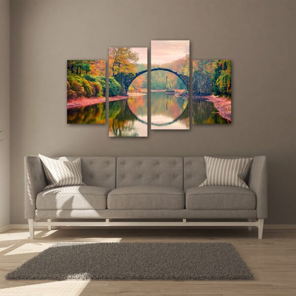 Tablou Canvas 4 Piese - Cercul Magic al Toamnei - Detaliu Tablou Canvas nr. 31492