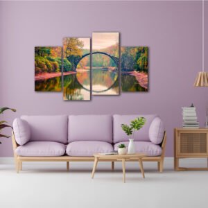 Tablou Canvas 4 Piese - Cercul Magic al Toamnei - Detaliu Tablou Canvas nr. 31493