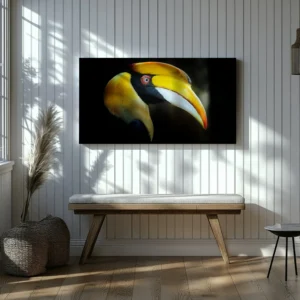 Tablou Canvas Pasăre-Rinocer Bicorn - Detaliu Tablou Canvas nr. 28256