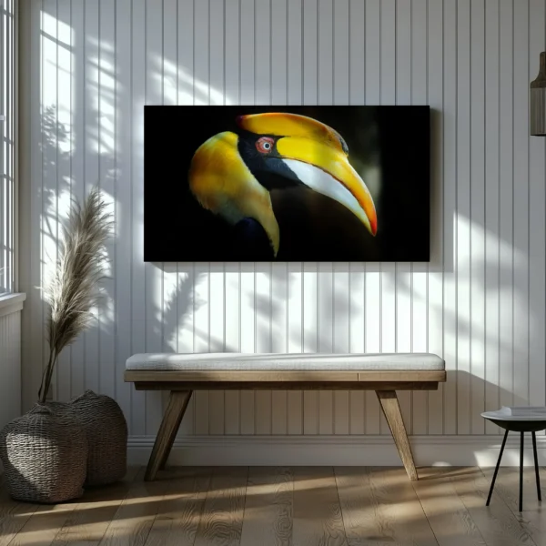 Tablou Canvas Pasăre-Rinocer Bicorn - Detaliu Tablou Canvas nr. 28256