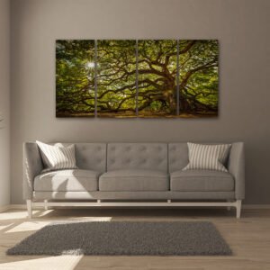 Tablou Canvas 4 Piese - Copacul Antic - Detaliu Tablou Canvas nr. 31486