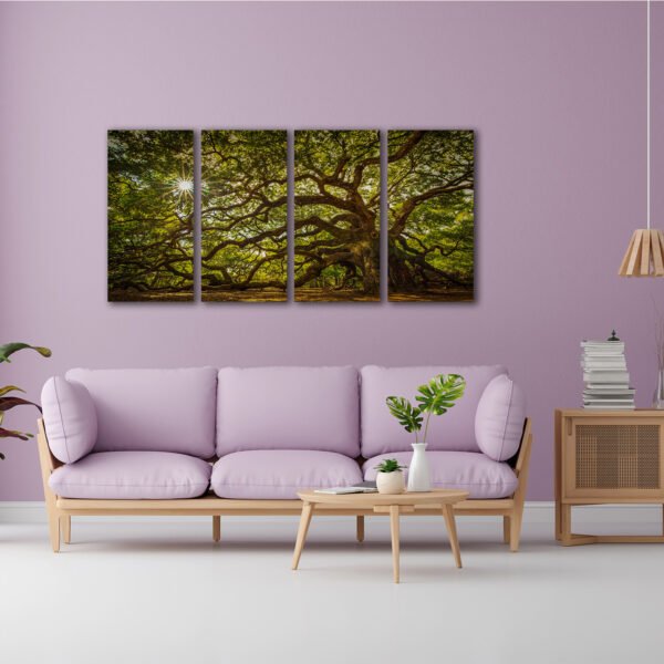 Tablou Canvas 4 Piese - Copacul Antic - Detaliu Tablou Canvas nr. 31487