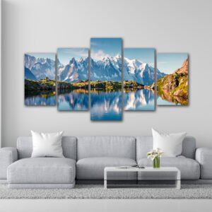Tablou Canvas 5 Piese -  Lac Blanc - Detaliu Tablou Canvas nr. 31516