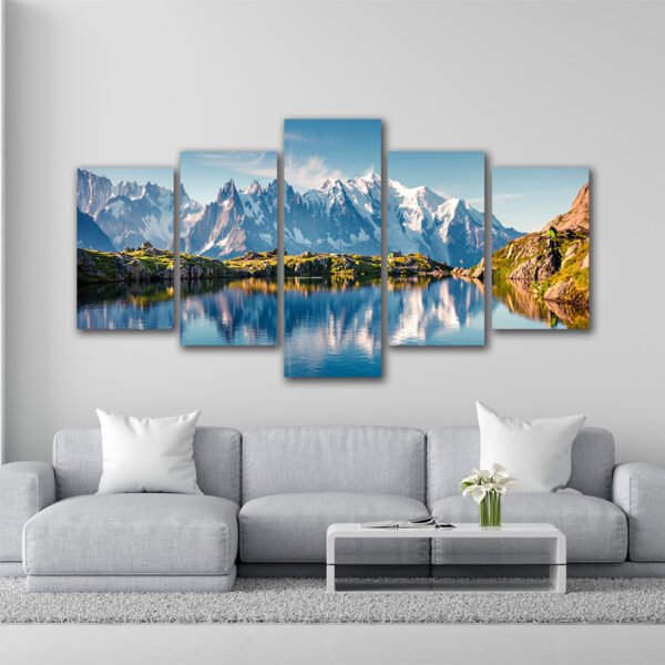 Tablou Canvas 5 Piese -  Lac Blanc - Detaliu Tablou Canvas nr. 31516
