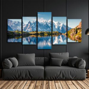 Tablou Canvas 5 Piese -  Lac Blanc - Detaliu Tablou Canvas nr. 31515
