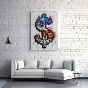 Tablou Canvas Dolar Graffiti - Detaliu Tablou Canvas nr. 29365