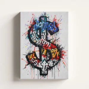 Tablou Canvas Dolar Graffiti