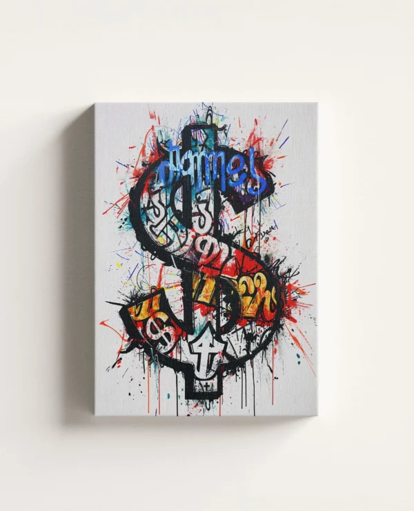 Tablou Canvas Dolar Graffiti
