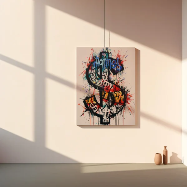 Tablou Canvas Dolar Graffiti - Detaliu Tablou Canvas nr. 29366
