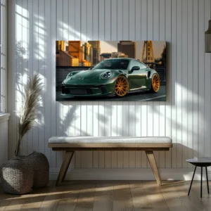 Tablou Canvas Porsche GT3 Verde - Detaliu Tablou Canvas nr. 25876
