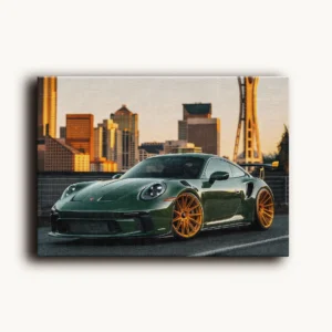 Tablou Canvas Porsche GT3 Verde - Detaliu Tablou Canvas nr. 25875