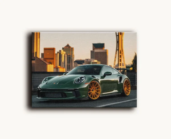 Tablou Canvas Porsche GT3 Verde - Detaliu Tablou Canvas nr. 25875