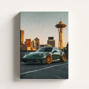 Tablou Canvas Porsche GT3 Verde