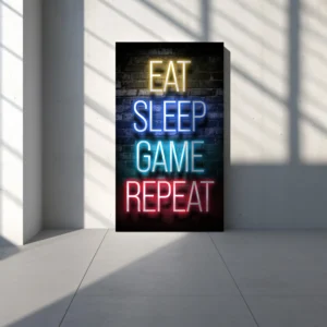 Tablou Canvas Eat Sleep Game Repeat - Detaliu Tablou Canvas nr. 24587