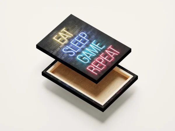 Tablou Canvas Eat Sleep Game Repeat - Detaliu Tablou Canvas nr. 24588