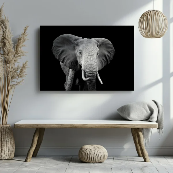 Tablou Canvas Profil Elefant African - Detaliu Tablou Canvas nr. 26860
