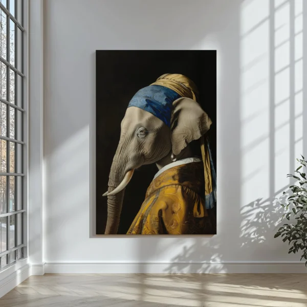 Tablou Canvas Portret Elefant Regal - Detaliu Tablou Canvas nr. 30221