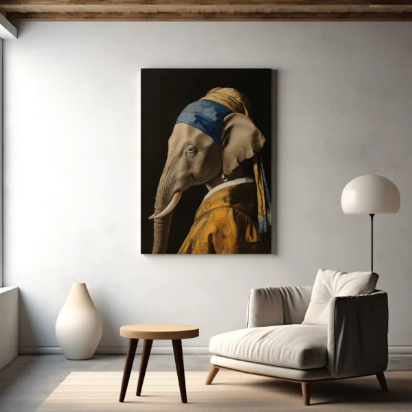 Tablou Canvas Portret Elefant Regal - Detaliu Tablou Canvas nr. 30220