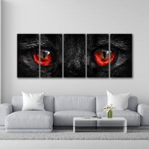 Tablou Canvas 5 Piese - Fury Eyes - Detaliu Tablou Canvas nr. 31508