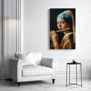 Tablou Canvas Fata cu Flautul - Detaliu Tablou Canvas nr. 29512