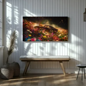 Tablou Canvas Ferrari Clasic Fantezie Florala - Detaliu Tablou Canvas nr. 24248