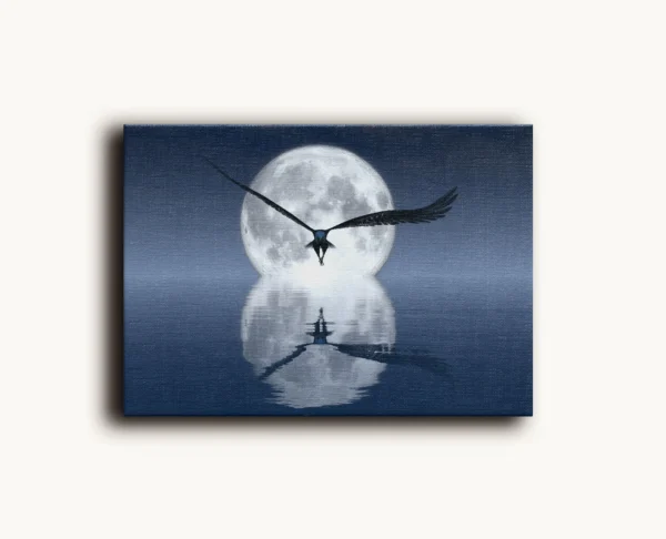 Tablou Canvas Vultur Sub Lumina Lunii Pline