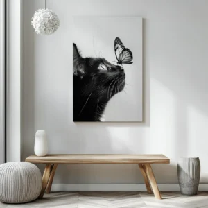 Tablou Canvas Pisică Neagră - Detaliu Tablou Canvas nr. 26679