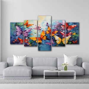 Tablou Canvas 2 Piese -  White Horses